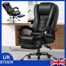 Heavy-Duty Executive High-Back Office Chair with Adjustable Footrest - 