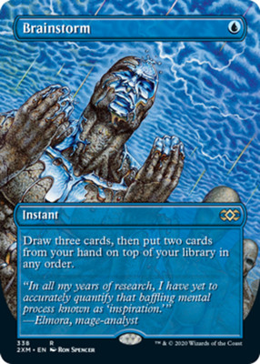MTG Brainstorm - Borderless, NM-Mint, English Double Masters