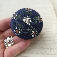 19th Century Napoleon III French Victorian Glass Bead Seeding Box 