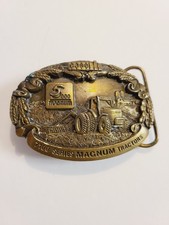 Vintage Case IH 7100 Series MAGNUM Tractor Brass Belt Buckle 1989