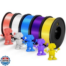 3D Printer Filament PLA - 5 Colours Printing Filament White/Yellow/Pink/Blue/