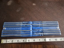 GREAT NECK SWEDISH STEEL NEEDLE FILE SET OF 12 DOUBLE CUT 5.5" LONG ITALY 🇮🇹 