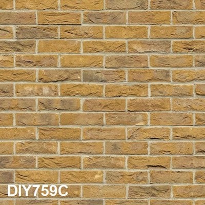 3D-Effekt Ziegel Stil geprägte gelbe Ziegel Wand Papier für 12th Scale Puppen H...