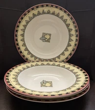 Set of 4 Mikasa ULTIMA+ HK245 IVORY COAST Soup/Pasta Bowls 9 1/2” Indonesia 