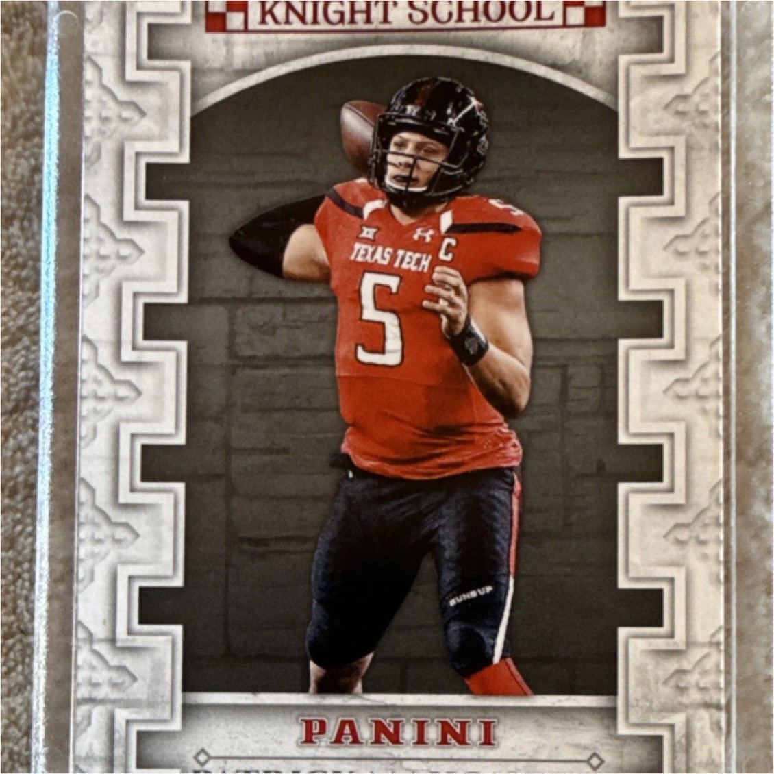 Patrick Mahomes Panini Knight School #PM Red