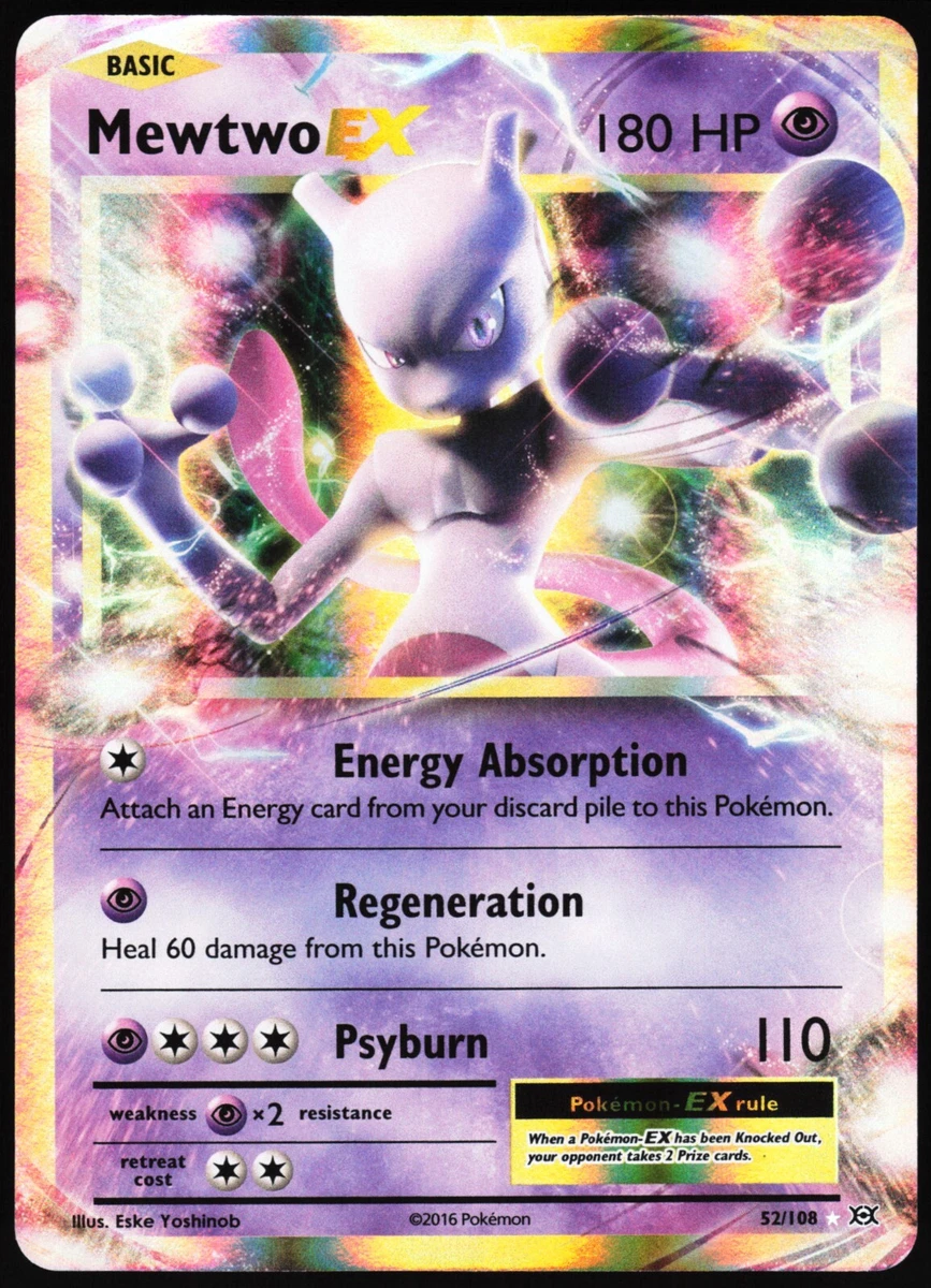  Pokemon - Mewtwo-EX (52/108) - XY Evolutions - Holo : Toys &  Games