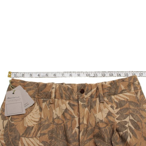 Sartorio Kiton NWT Cargo / Casual Pants Size 52 (36 US) In Brown Floral Cotton - Picture 11 of 15