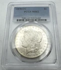 MORGAN SILVER DOLLAR COIN 1878-CC PCGS GRADED MS62