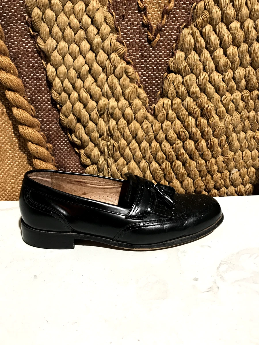 Bostonian Patent Leather loafer w tassel BOSTONIAN CLASSIC Men Size 10.5 M Black Leather Tassel Slip  main image 3