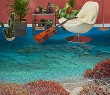 3D Red Tree Lake 4251 Floor WallPaper Murals Wall Print Decal AU Zoe