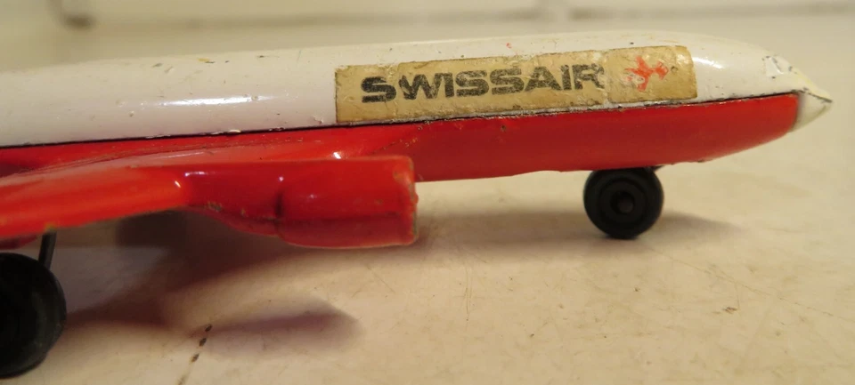 Avión Matchbox Swissair SP-13 1973 Lesney Prod 7 Co. DC-10 hecho en Inglaterra Foto 3 de 4