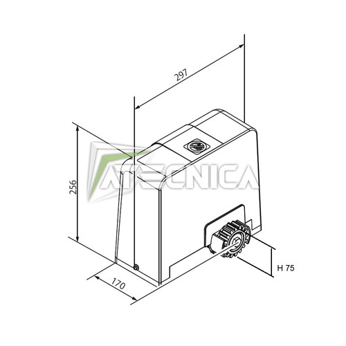 Kit cancello scorrevole 500 kg automazione FAAC GENIUS KIT BLIZZARD 230V RC 433 - Imagen 2 de 3