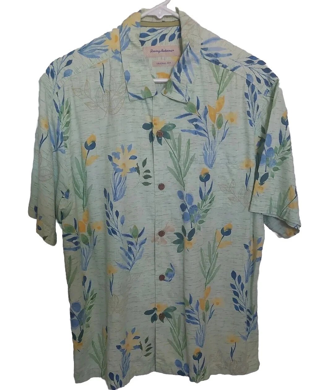 Tommy Bahama Original Fit Silk Blend Shirt Button Down Mens M Beach Resort