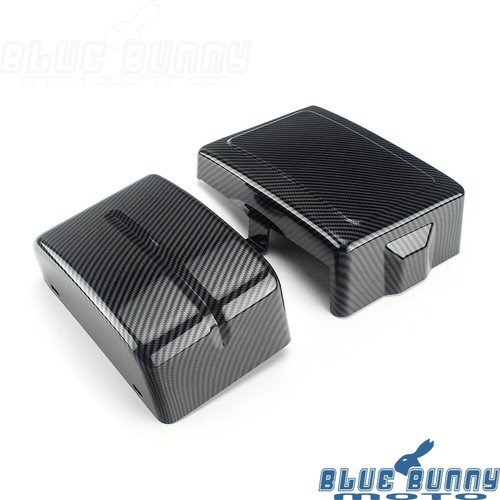 L&R Carbon Battery Side Covers For Harley Dyna FXD FXDF FXDSE FXDC FXDB 2012-17 - Picture 3 of 6