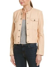 Lamarque Women's Pink Kenzie Leather Jacket Size Small L91301