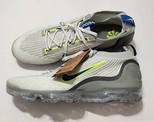Nike Air Vapormax 2021 FK White Volt Hyper Royal DC9394-100  Men's Size 14 NBY 