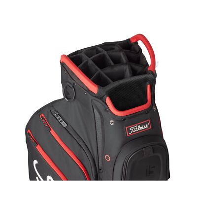 Titleist Cart 15 Golf Bag - TB22CT8-006 - Black/Black/Red - for