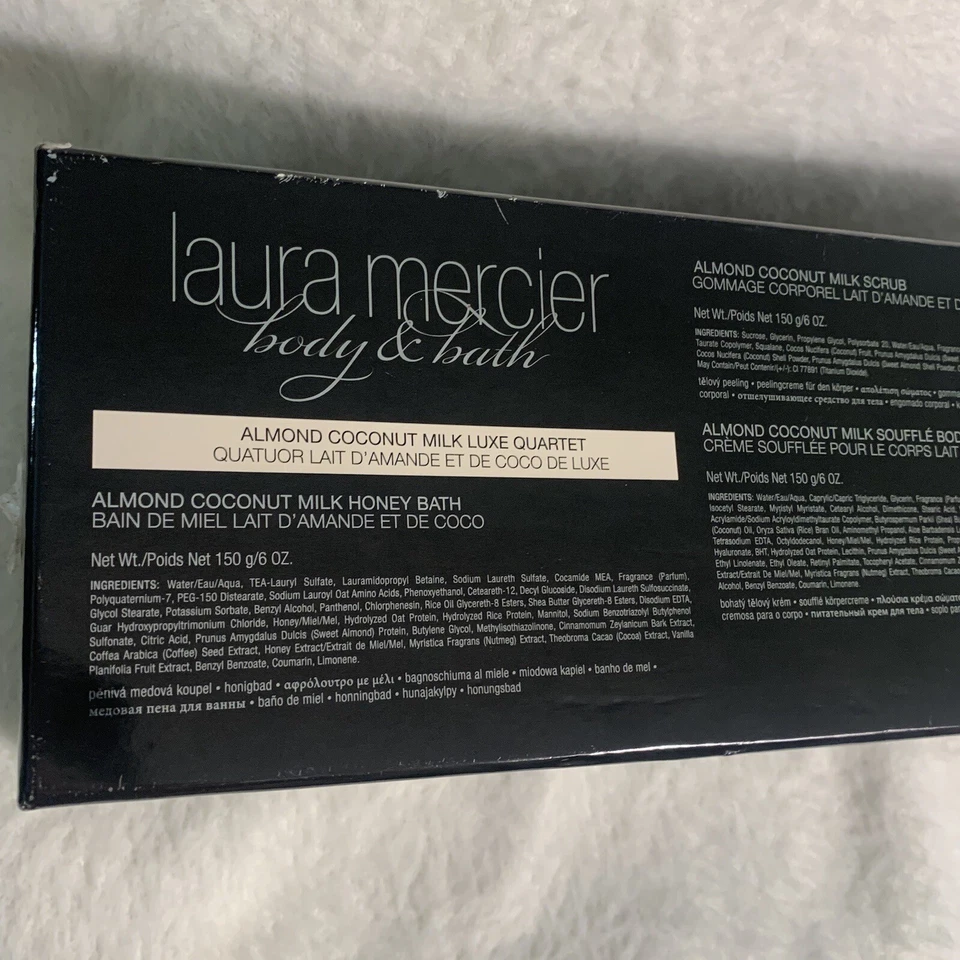 Nuevo Cuarteto de Lujo Laura Mercier Cuerpo y Baño Almendras Leche de Coco Foto 2 de 4