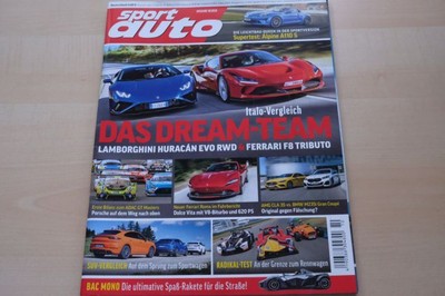 1) Sport Auto 10/2020 - Lamborghini Huracan Evo RW - Ferrari F8 Tributo mit 720