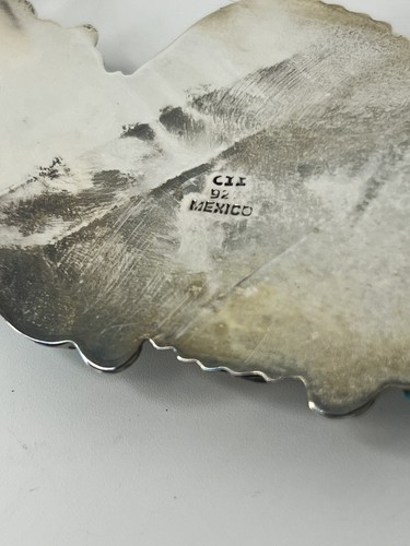 Türkis 925 Silber Blumenblatt Design, Mexiko Cii (Taxco Traditionen Sammlung) - Bild 7 von 22