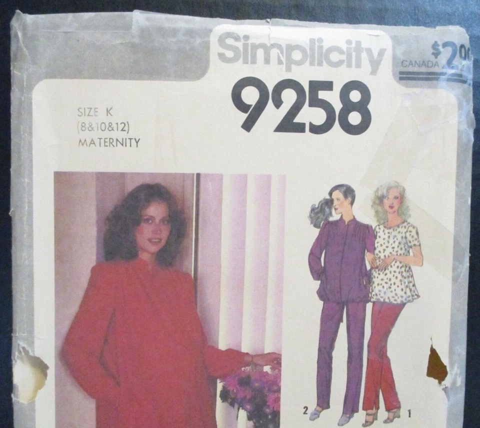 Simplicity Maternity Pattern 9258 Misses Pants Top Jacket Size K (8-10-12) New - Image 2 of 4