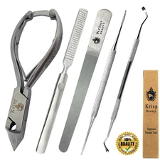 INGROWN TOE CLIPPER CUTTER NAIL LIFTER FILE PEDICURE PODIATRY TOOLS SET 5 PC KIT