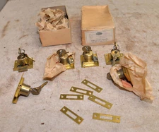 6 new Corbin Cabinet Lock Co # 0666 latch bolt 1/2" drawer hardware key & catch