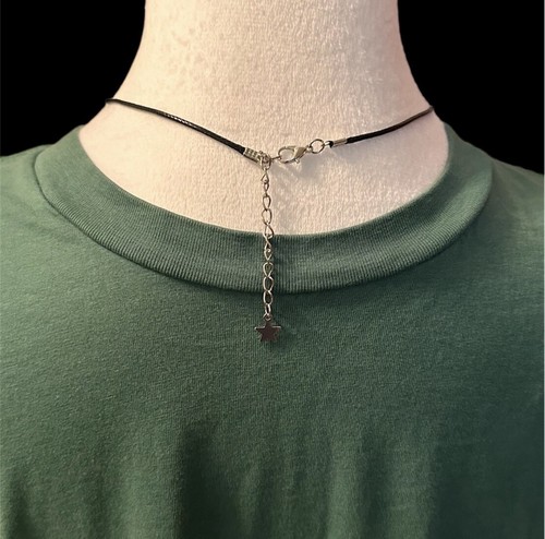 Silber Spirale Wirbel Anhänger Halskette schwarz Kordel Unisex Frauen Männer brandneu - Bild 5 von 9