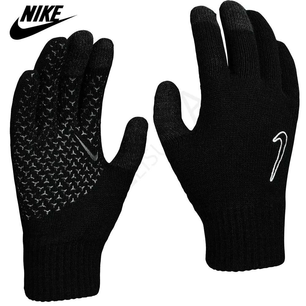 Nike Mens Gloves Knitted Touch Screen Running Sports Winter Warm