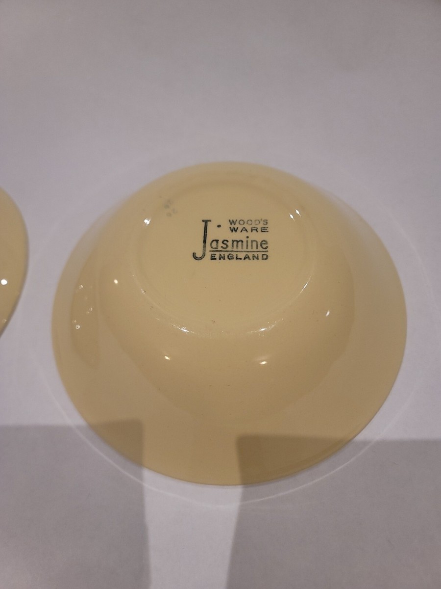 Wood's Ware Jasmine England Bowl And Plate 16.5cm And 17cm