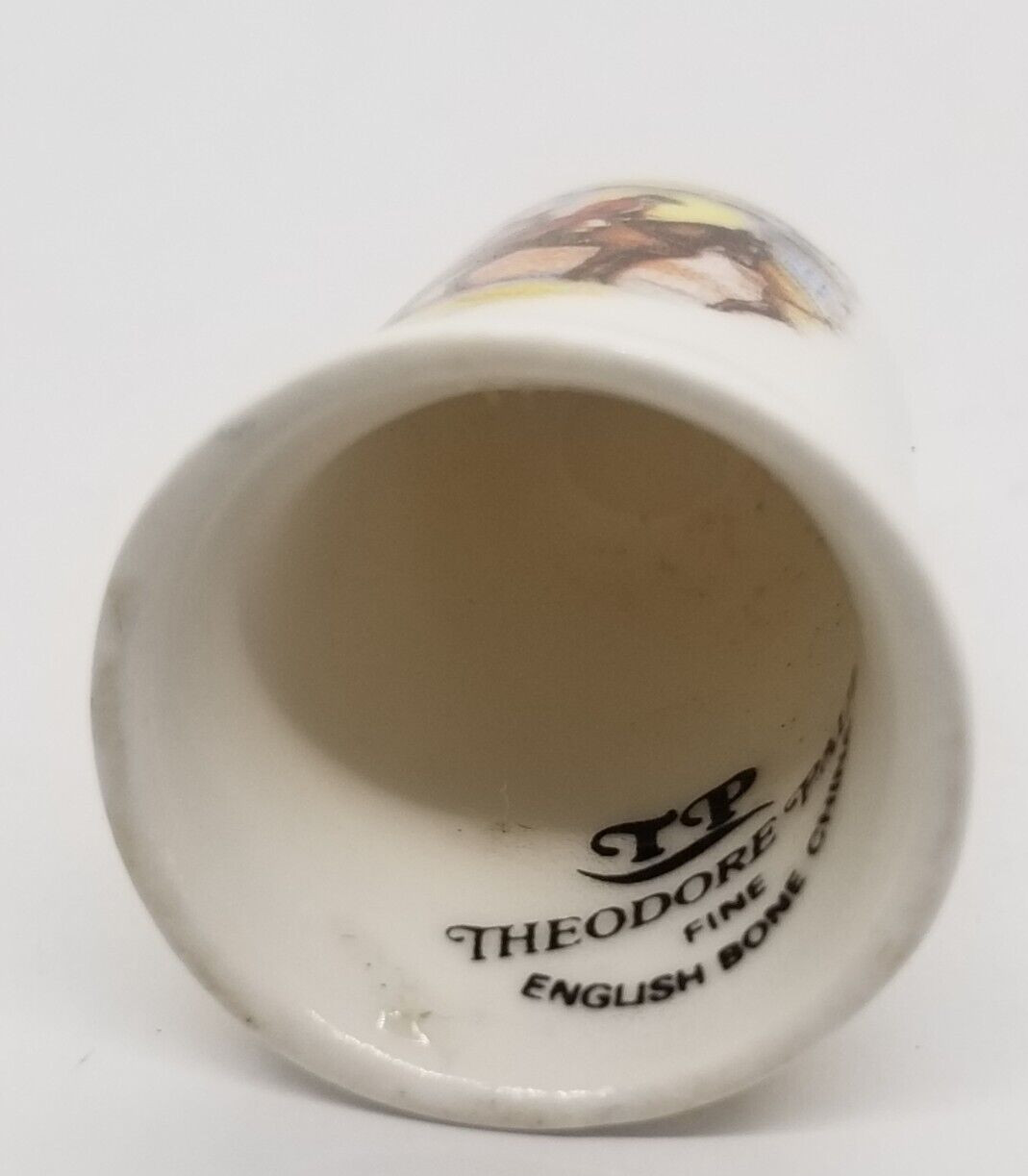 THIMBLE Theodore Paul 19th Century Era Horses Riding Fine Bone English China