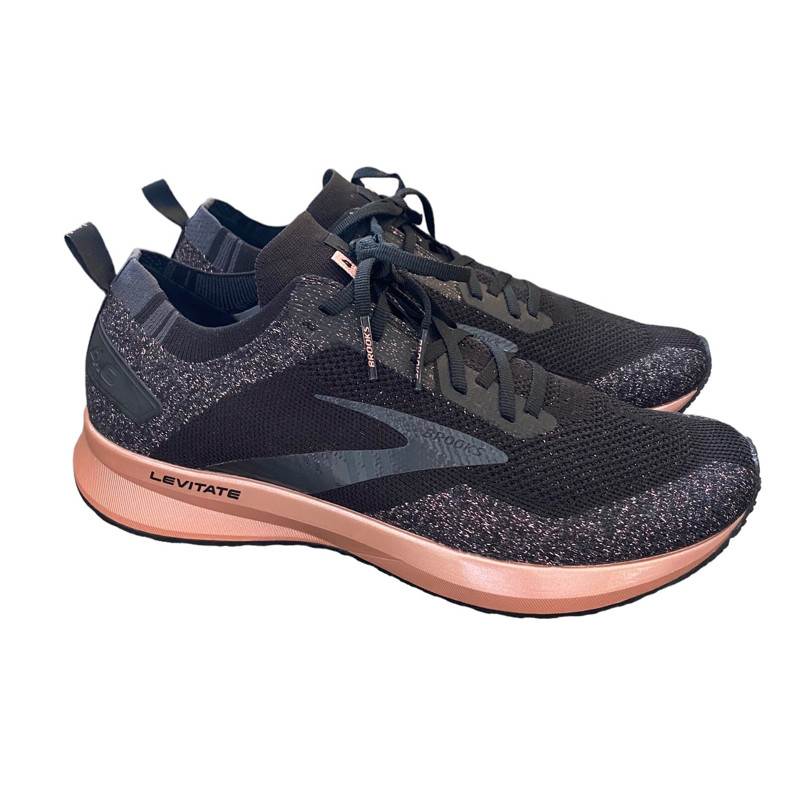 Brooks Women's Levitate 4 Running Shoes Black Rose Gold Walking Gym Trainer  11 M | eBay