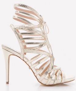 gold color heels