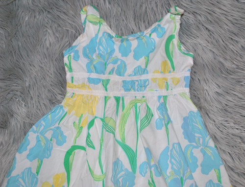 LILLY PULITZER Bloomin Irises Floral Sleeveless Dress size 4 Girls - Picture 2 of 4