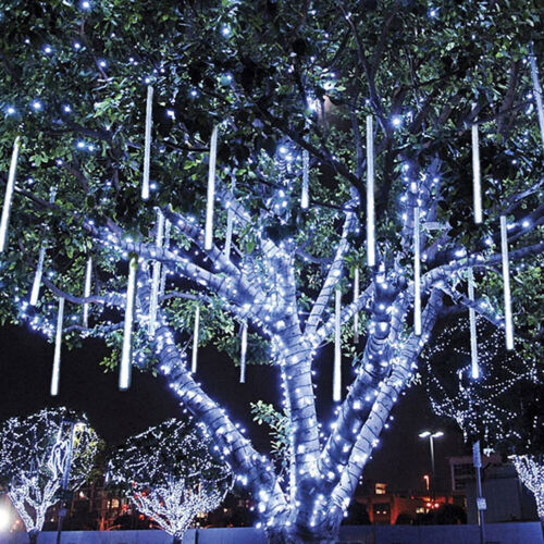 Led Outdoor 8 Tube Tree Hanging Patio String Lights (Boxed 1*Running String AU - Afbeelding 1 van 7