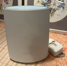 Netgear Orbi RBR40 Satellite Home Mesh WiFi Tri-Band Blue Top Cord Tested Works!