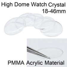 Wholesale 1mm High Dome Retro Pocket 18mm-46mm Acrylic Watch Crystal