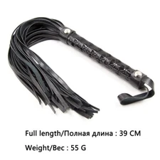PU Leather 3Colors Whip Handle Flogger Slave Couple Flog Lash  Submissive Couple