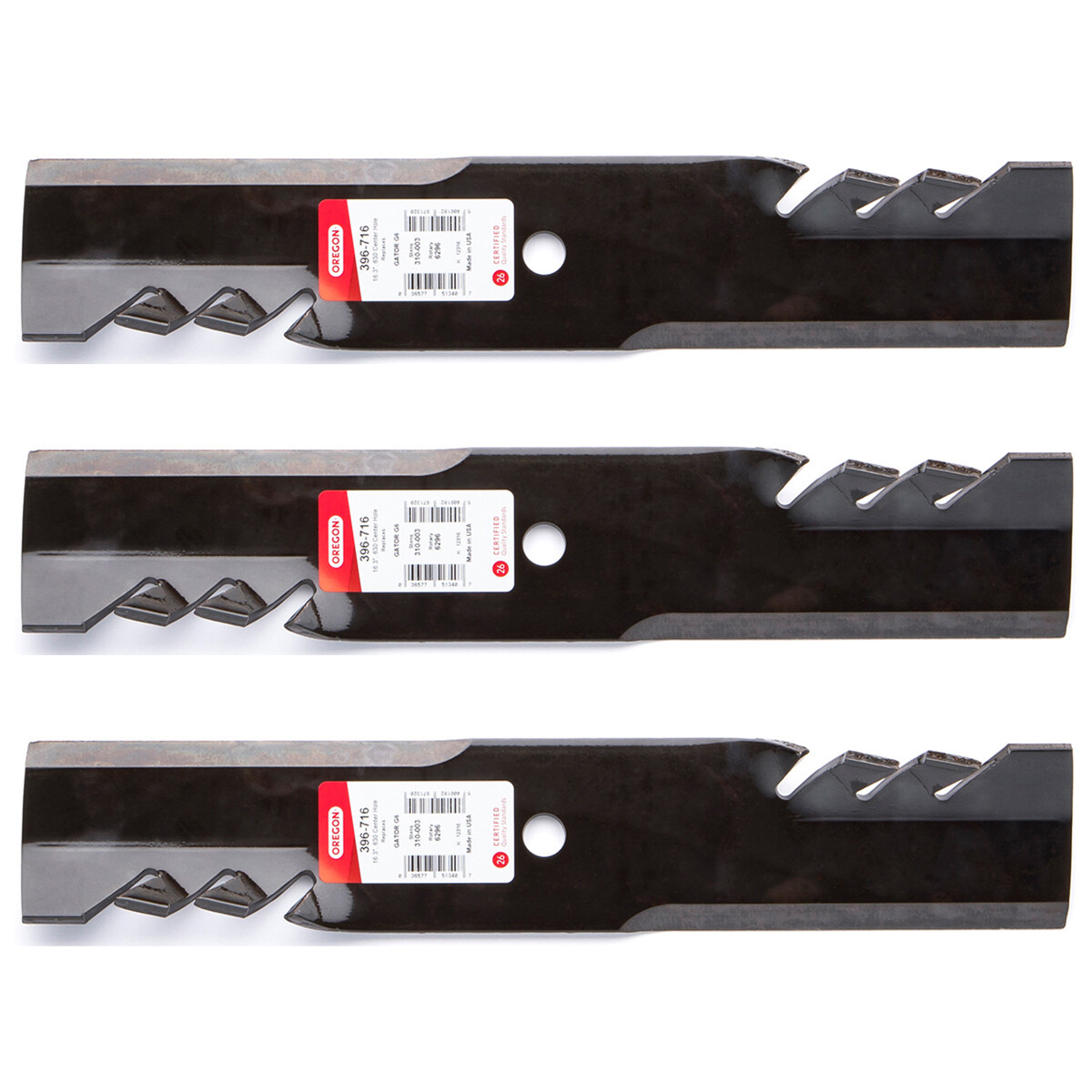 3PK Oregon G6 Gator Mower Blades – Fits 72" Cut Bad Boy & Ferris – Replaces 038-7220-00-569482