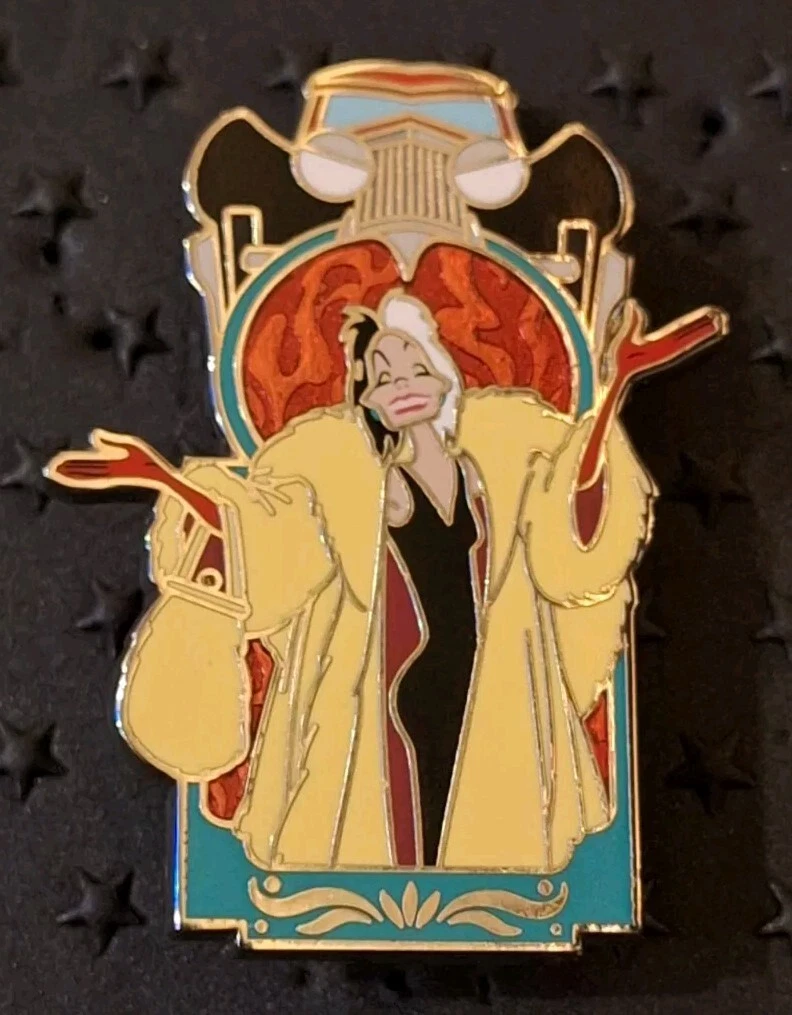 2024 Disney Parks Villains Mystery Pin Trading Cruella Deville 101 Dalmatians