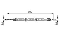 Bosch Handbremsseil Links FüR Kangoo Express 1.6 1.9D 02.00- OE 8200694016