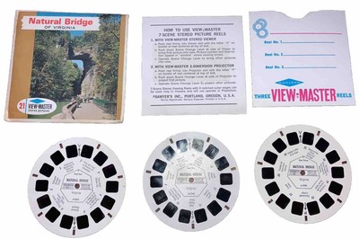Vintage 1960s View-Master Reels Set NATURAL BRIDGE OF VIRGINIA Packet A828