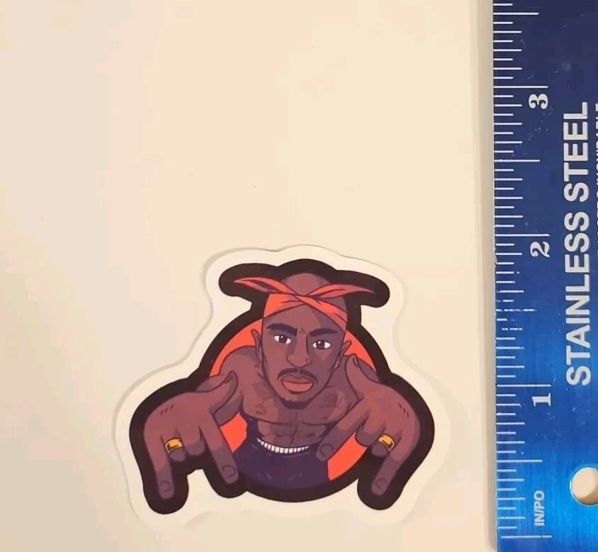 Sticker Decal Of Tupac Shakur Death Row Records Hip Hop Rap Sticker - Image 2 of 3