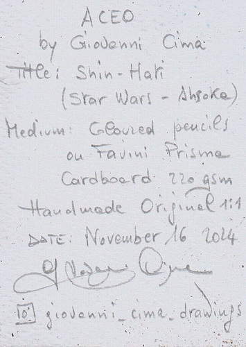SHIN HATI STAR WARS 3-CARD LOT to CHOOSE ACEO PSC Handmade Sketch Card - G. CIMA - Bild 9 von 13