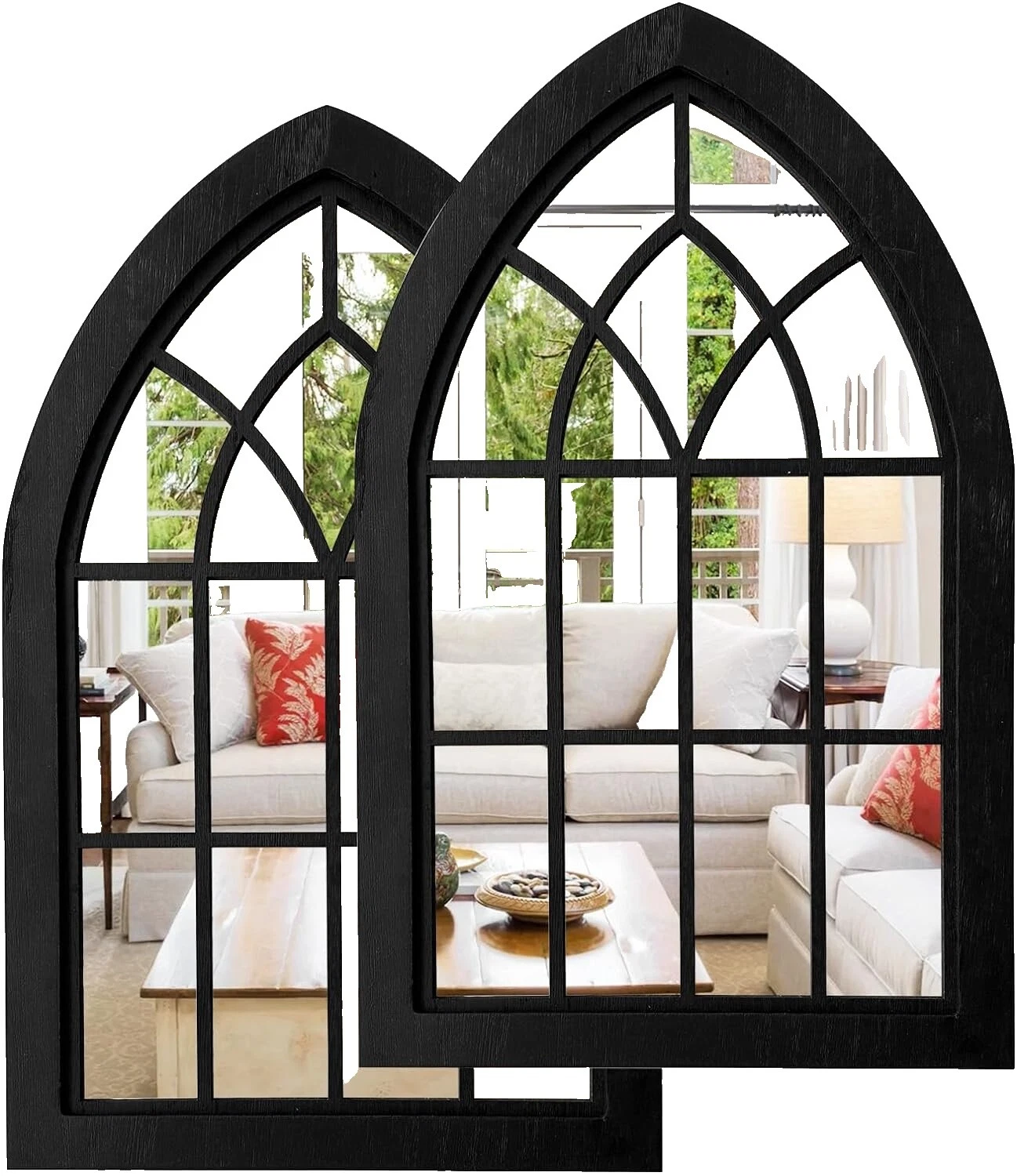 Wood Frame Square Home Décor Mirrors