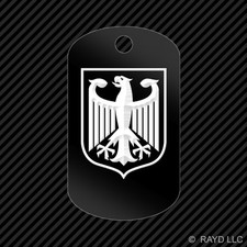 Deutschland Germany Keychain GI dog tag engraved many colors eagle german