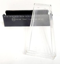 Vintage TDC Mico Slide Tray for 2x2 Slides - Clear Cover - Holds 30 Slides - USA