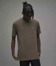 Image of All Saints Mens Tonic T-Shirt Crewneck Top Short Sleeve Designer Cotton Tee XS