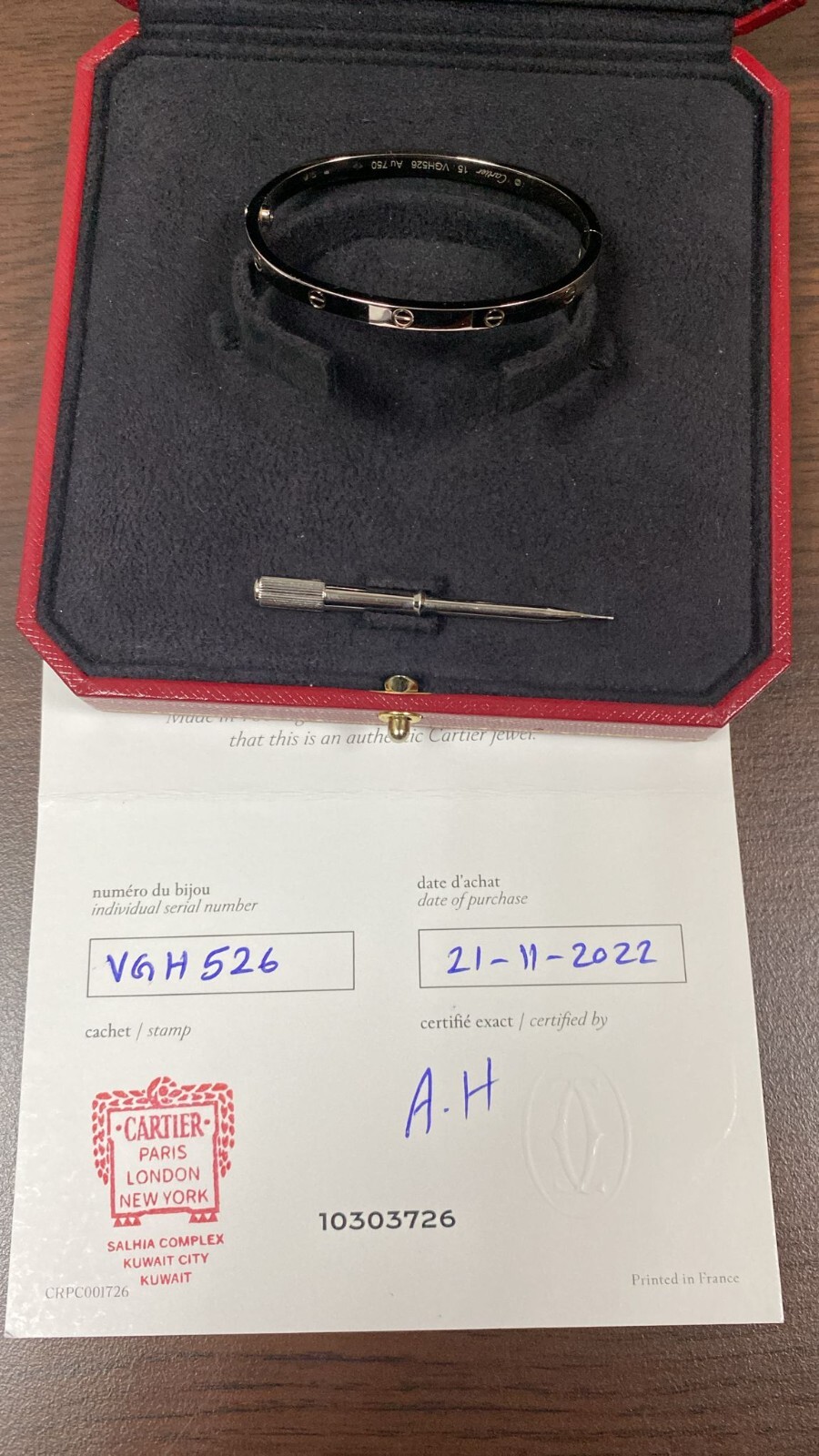 Cartier Love Small White Gold Bracelet 750 15 Size-image