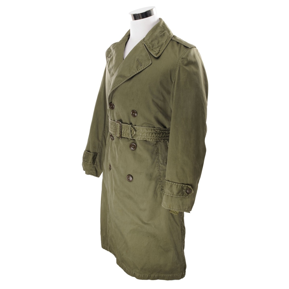VINTAGE US ARMY OVERCOAT TRENCH COAT 1953 KOREAN WAR SIZE VINTAGE US ARMY OVERCOAT TRENCH COAT 1953 KOREAN WAR SIZE